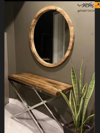 آینه دیواری چوبی