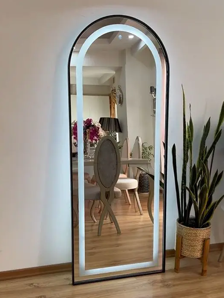 آینه قدی فلزی نور دار
