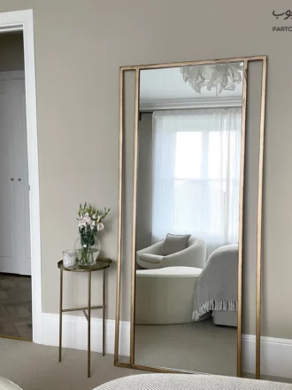 آینه قدی قاب فلزی طلایی