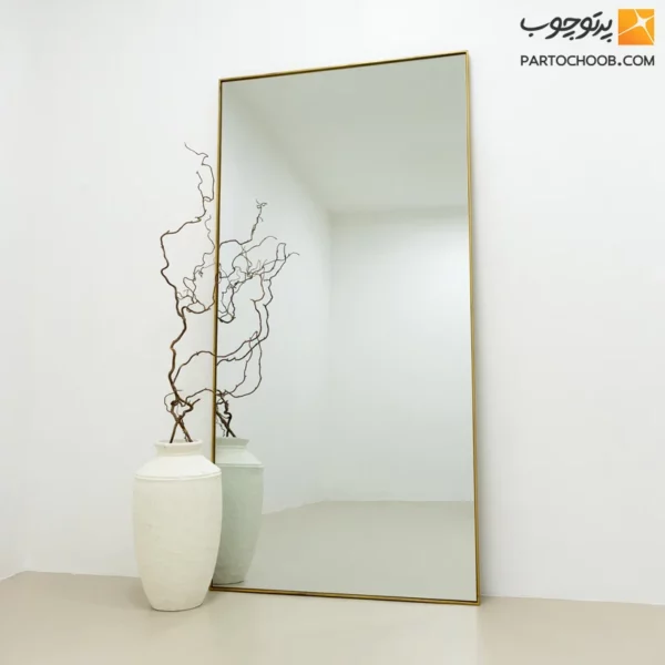 آینه قدی ساده طلایی