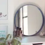 آینه گرد قاب لبه دار