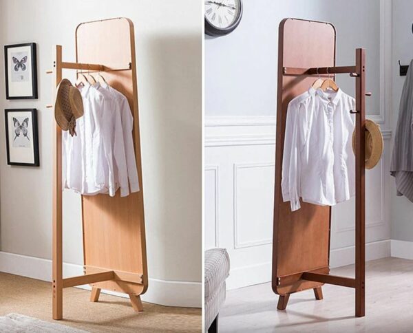 1403 10 22 06 15 02 Clothes Organizer With Mirror Coat Racks – Woldars Furniture