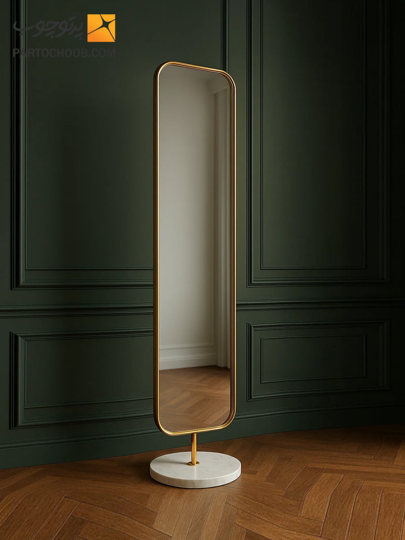 آینه دکوراتیو چرخشی فلزی