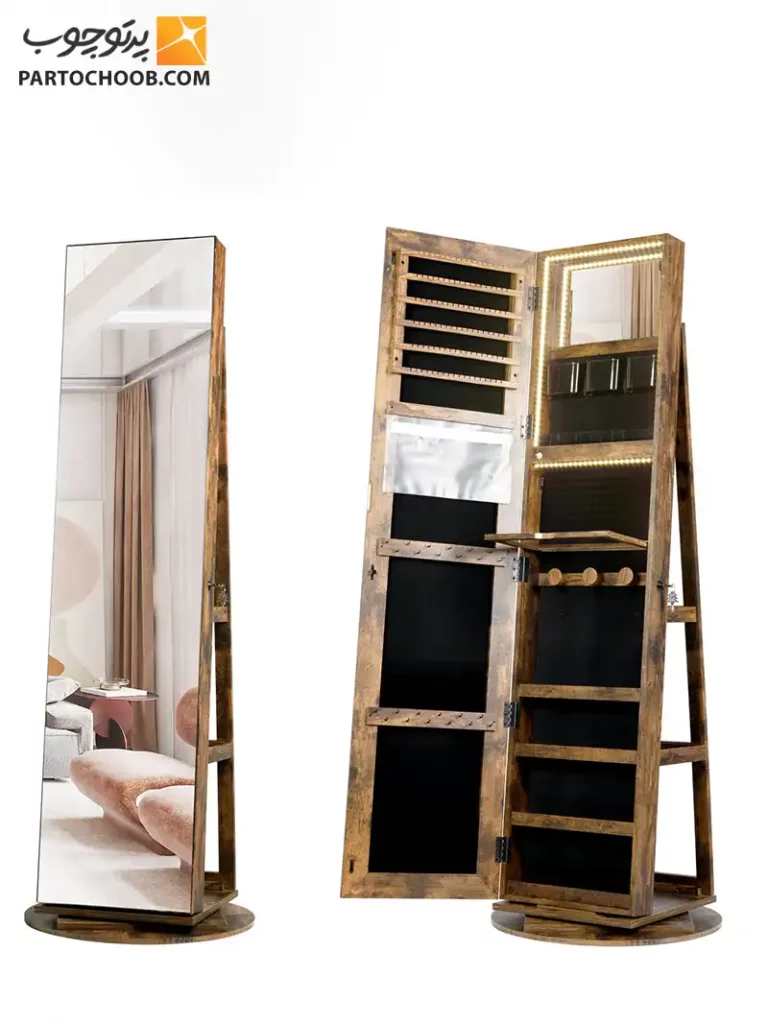 آینه قدی گردان چوبی مدل تارا