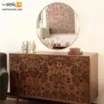 سفارش آینه گرد طلایی