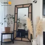 آینه حصیری مینیمال قدی